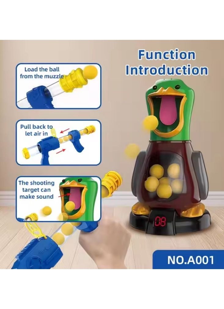 Premium Duck Shooting Target Toy with Foam Ball Gun – Interactive Kids Scoring Shooting Game - Image 2